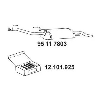 Silencieux arrière EBERSPÄCHER OEM 1H6253609N