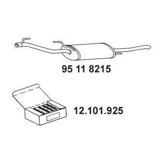 Silencieux arrière EBERSPÄCHER OEM 1H9253609D