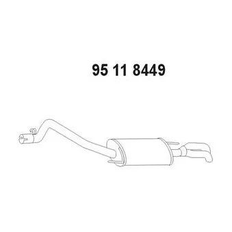 Silencieux arrière EBERSPÄCHER OEM 044253609L