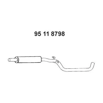Silencieux avant EBERSPÄCHER OEM 1K0253209BQ Silencieux avant EBERSPÄCHER OEM 1K0253209BQ