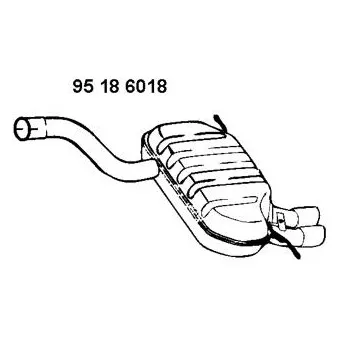 Silencieux arrière EBERSPÄCHER [95 18 6018]