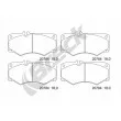 BRECK 20784 00 703 10 - Jeu de 4 plaquettes de frein avant