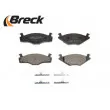 BRECK 20887 10 702 00 - Jeu de 4 plaquettes de frein avant