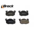 BRECK 20906 00 702 00 - Jeu de 4 plaquettes de frein avant