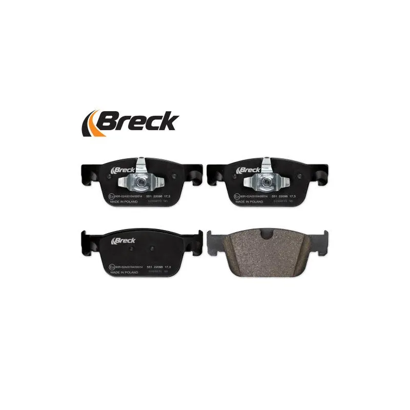 Jeu de 4 plaquettes de frein avant BRECK 22098 00 551 00 - Visuel 2