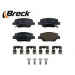 BRECK 22449 00 704 00 - Jeu de 4 plaquettes de frein arrière
