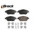 BRECK 24883 00 702 00 - Jeu de 4 plaquettes de frein avant
