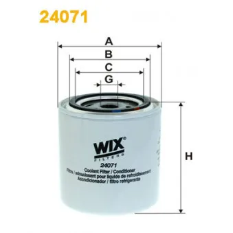 Filtre de liquide de refroidissement WIX FILTERS OEM 40290892