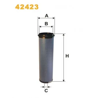 Filtre à air secondaire WIX FILTERS 42423 pour RENAULT TRUCKS MAGNUM AE 420ti,24 - 415cv