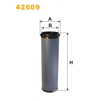 Filtre à air secondaire WIX FILTERS 42609 pour DEUTZ-FAHR DX 230 - 200cv