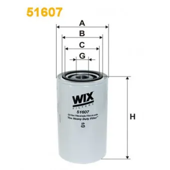 Filtre à huile WIX FILTERS 51607 pour BMC PROFESSIONAL 617 FHX - 162cv