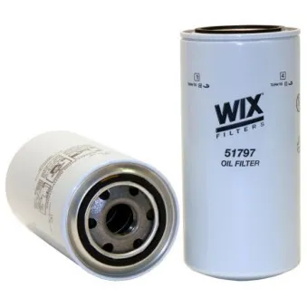 Filtre à huile WIX FILTERS 51797 pour MCCORMICK X60 X60,40, X60,50 - 110cv