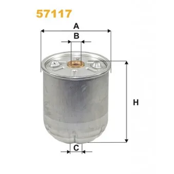Filtre à huile WIX FILTERS 57117 pour SCANIA 4 - series 360 RTX - 362cv