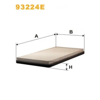 Filtre, air de l'habitacle WIX FILTERS 93224E pour DAF CF 2631 AS - 313cv