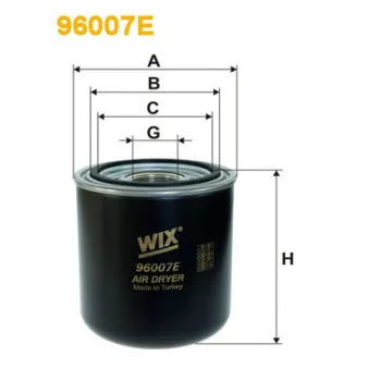 Cartouche de dessicateur, système d'air comprimé WIX FILTERS 96007E pour DAF CF FAD 530 - 530cv