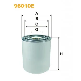 Cartouche de dessicateur, système d'air comprimé WIX FILTERS 96010E