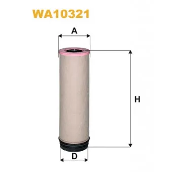 Filtre à air secondaire WIX FILTERS WA10321 pour MERCEDES-BENZ ACTROS MP2 / MP3 2631 LS - 313cv