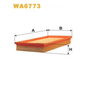 Filtre à air WIX FILTERS WA6773 pour VOLKSWAGEN POLO 1.4 FSI - 86cv