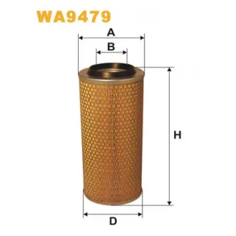 Filtre à air WIX FILTERS WA9479 pour NISSAN ATLEON 56,13 - 125cv