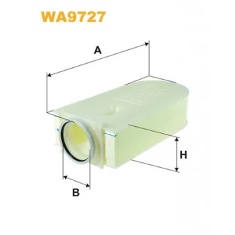 Filtre à air WIX FILTERS WA9727 pour MERCEDES-BENZ CLASSE E E 220 BlueTEC - 177cv