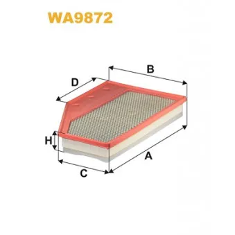 Filtre à air WIX FILTERS WA9872 pour OPEL INSIGNIA 1.5 CDTi - 122cv