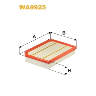 Filtre à air WIX FILTERS WA9925 pour MERCEDES-BENZ CLASSE A A 250 4-matic - 224cv