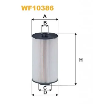 Filtre à carburant WIX FILTERS WF10386 pour NEW HOLLAND T9 T9,670 - 669cv