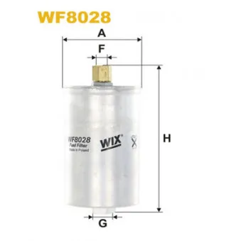 Filtre à carburant WIX FILTERS WF8028 pour VOLKSWAGEN PASSAT 1.8 - 112cv