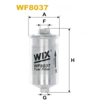 Filtre à carburant WIX FILTERS WF8037 pour VOLKSWAGEN GOLF 1.8 GTI - 112cv