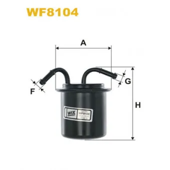 Filtre à carburant WIX FILTERS WF8104 pour SUBARU FORESTER 2.0 S Turbo - 170cv