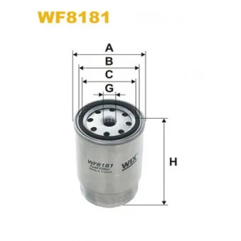 Filtre à carburant WIX FILTERS WF8181 pour SCANIA 3 - series 143 H/450 - 450cv