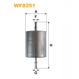 Filtre à carburant WIX FILTERS WF8251 pour MERCEDES-BENZ ATEGO 2.0 16V - 146cv