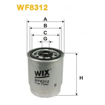 Filtre à carburant WIX FILTERS WF8312