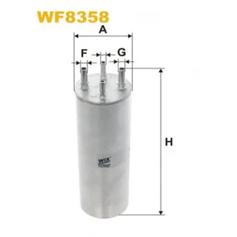 Filtre à carburant WIX FILTERS WF8358 pour VOLKSWAGEN TRANSPORTER - COMBI 2.0 TDI - 114cv