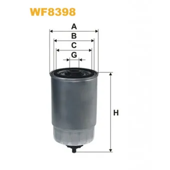 Filtre à carburant WIX FILTERS WF8398