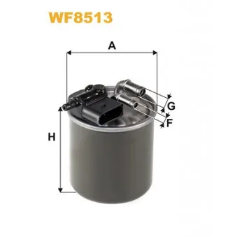 Filtre à carburant WIX FILTERS WF8513 pour MERCEDES-BENZ CLASSE A A 200 CDI / d - 136cv
