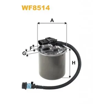 Filtre à carburant WIX FILTERS WF8514 pour MERCEDES-BENZ SPRINTER 316 CDI Traction intégrale 163cv