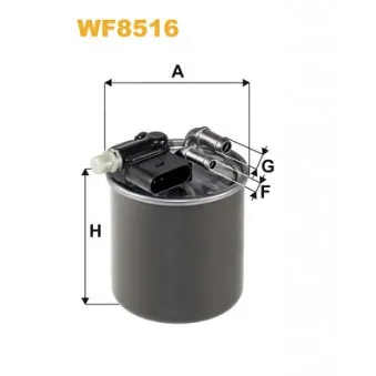 Filtre à carburant WIX FILTERS WF8516 pour MERCEDES-BENZ CLASSE A A 160 CDI / d - 90cv
