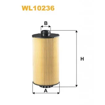Filtre à huile WIX FILTERS WL10236 pour IVECO STRALIS AT440S48TP - 480cv