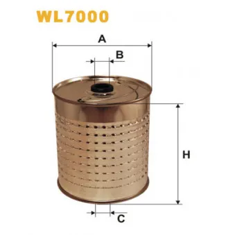 Filtre à huile WIX FILTERS WL7000 pour MERCEDES-BENZ O 309 O 309 D - 60cv