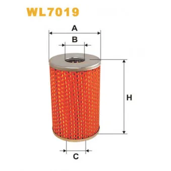 Filtre à huile WIX FILTERS WL7019 pour MERCEDES-BENZ T2/L LF 408 G - 85cv