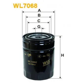 Filtre à huile WIX FILTERS WL7068