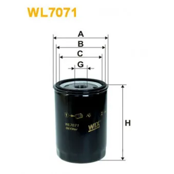 Filtre à huile WIX FILTERS WL7071