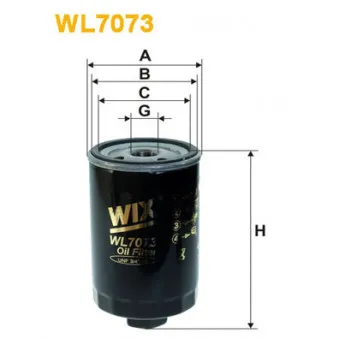 Filtre à huile WIX FILTERS WL7073 pour VOLKSWAGEN PASSAT 1.8 G60 Syncro - 160cv