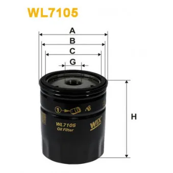 Filtre à huile WIX FILTERS OEM 1109A6