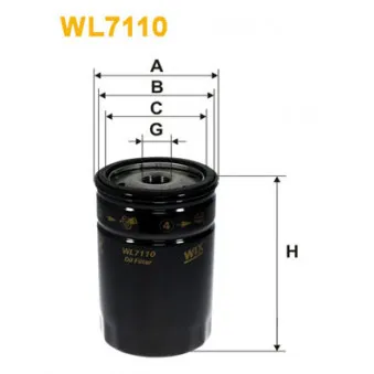 Filtre à huile WIX FILTERS WL7110