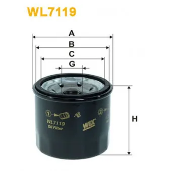 Filtre à huile WIX FILTERS WL7119