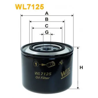 Filtre à huile WIX FILTERS WL7125