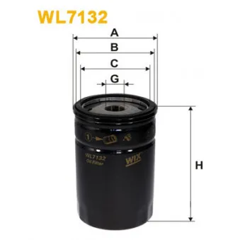 Filtre à huile WIX FILTERS WL7132