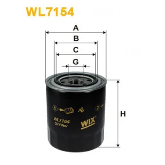 Filtre à huile WIX FILTERS WL7154